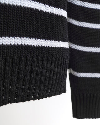 Filippo De Laurentiis Giza Cotton Striped Crewneck Sweater 