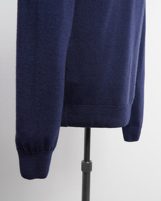 Filippo De Laurentiis Cobalt Blue Merino Wool Crewneck Sweater