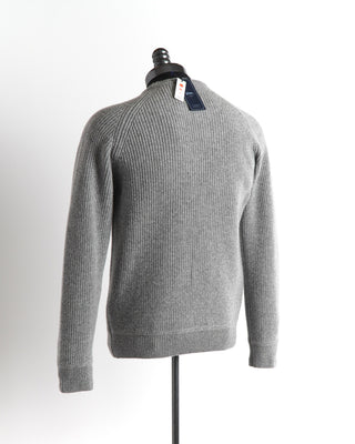 Gim Light Grey Fisherman Crewneck Sweater