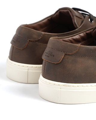 Good Man Brand Edge Lo Top Brown Pull Up Leather Sneakers