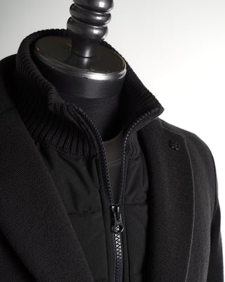 Gran Sasso Black Wool Hybrid Rain Series Swacket