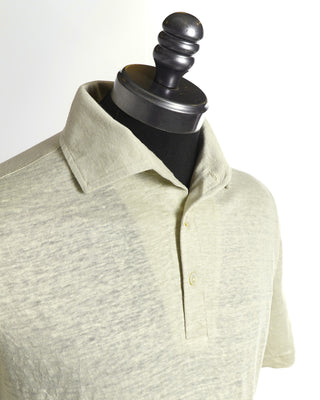 Gran Sasso Lightweight Beige Linen Polo Shirt