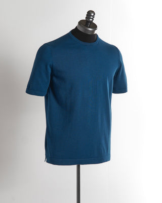 Gran Sasso Blue Cotton Dress T-Shirt