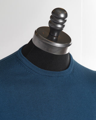 Gran Sasso Blue Cotton Knit T-Shirt