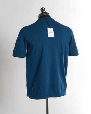 Gran Sasso Navy Blue Cotton Dress T-Shirt