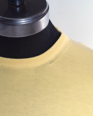 Gran Sasso Yellow Cotton Dress Knit T-Shirt