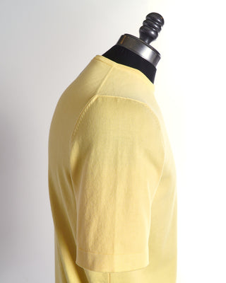 Gran Sasso Yellow Cotton Dress Crewneck T-Shirt
