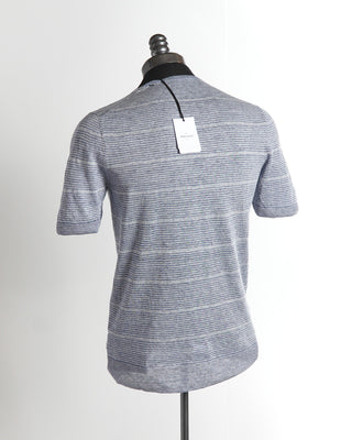 Gran Sasso Light Blue Micro Stripe T -Shirt