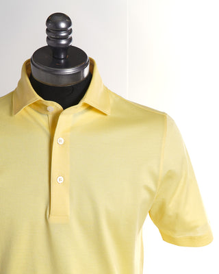 Gran Sasso Lemon Yellow Mercerized Cotton Polo Shirt
