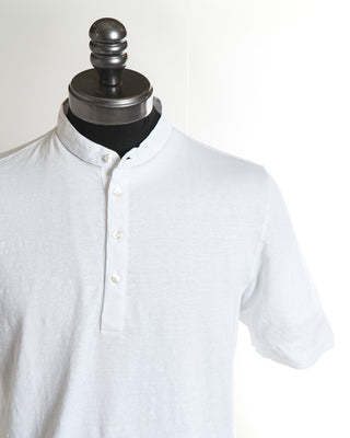 Gran Sasso White Linen Stretch T-Shirt