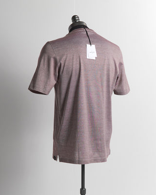 Gran Sasso Burgundy Micro Stripe T-Shirt