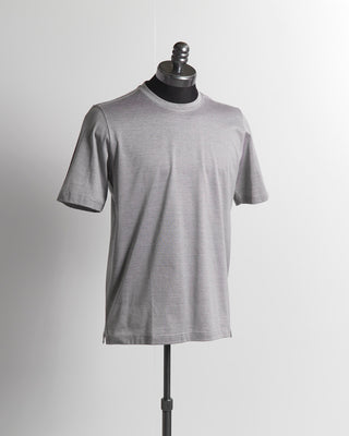 Gran Sasso Grey Micro Stripe T-Shirt