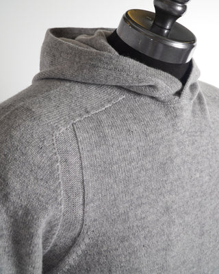 Gran Sasso Grey Wool Knit Hoodie