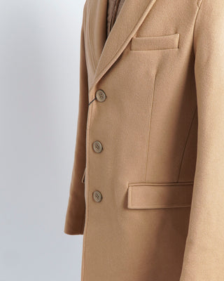 Diagonal Wool Overcoat W/ Nylon Windguard