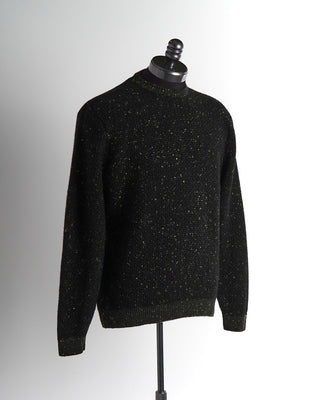 Inis Meáin Wool Cashmere Black Donegal Crew Neck Sweater