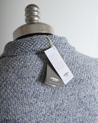 Moss Stitch Shirt Jacket / Light Blue