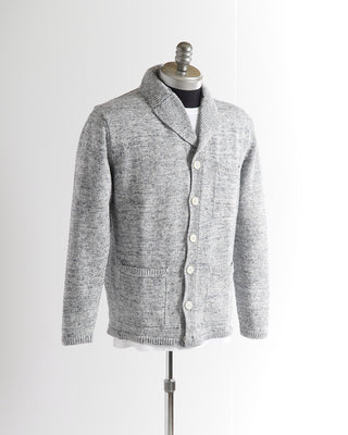 Inis Meáin Light Blue Classic Washed Linen Pub Jacket Sweater