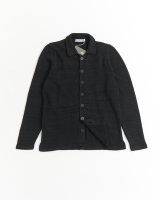 Inis Meáin Black Navan Linen Shirt Jacket Sweater