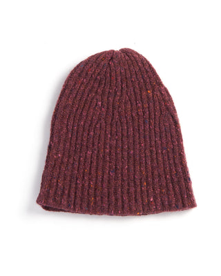 Inis Meáin Berry Merino Cashmere Donegal Ribbed Hat