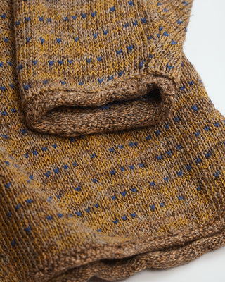 Inis Meáin Brown Linen 'Fanach' Rolled Edge Crewneck Sweater 