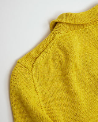 Inis Meáin Yellow Washed Linen Shirt Jacket Cardigan Sweater
