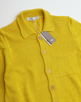 Inis Meáin Yellow Linen Shirt Jacket Sweater