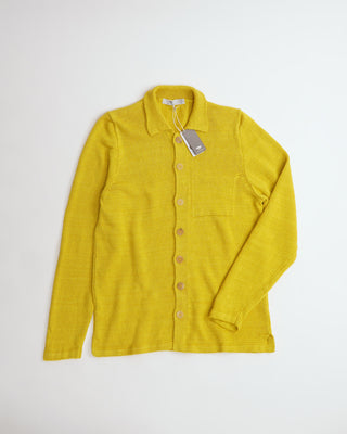 Inis Meáin Yellow Washed Linen Shirt Jacket Sweater