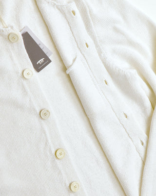 Inis Meáin White Washed Linen Shirt Jacket Cardigan Sweater