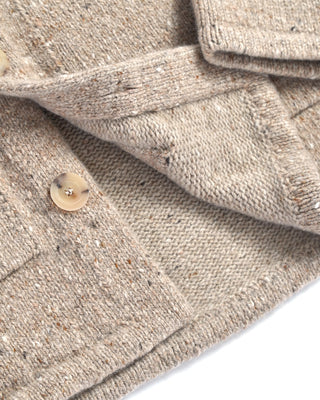 Inis Meáin Beige Wool Cashmere Carpenter's Sweater