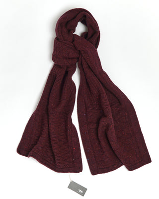 Inis Meáin 'Claiochai' Burgundy Donegal Wool Cashmere Scarf