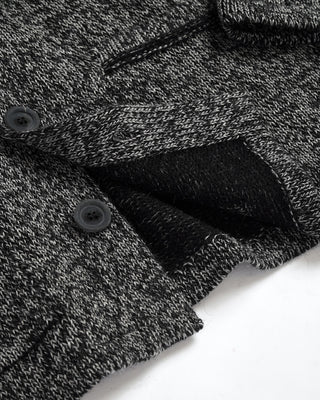 Inis Meáin Grey Wool Cashmere Plated knit