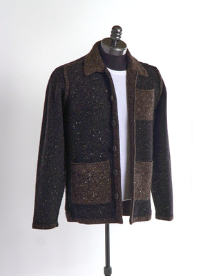 Inis Meáin Reverse Carpenter's Brown Wool-Cashmere Jacket