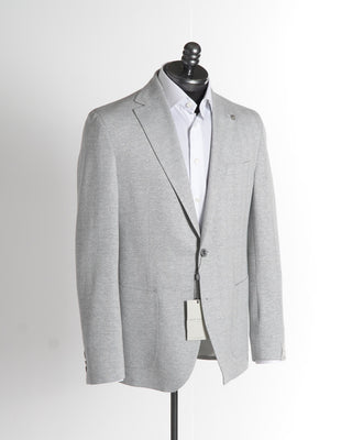 Jack Victor Grey Comfortwear Herringbone Jersey Sport Jacket