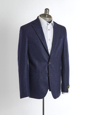Jack Victor Darwin Blue Knit Cashmere Sport Jacket