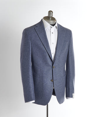 Jack Victor Darwin Light Blue Knit Cashmere Sport Jacket