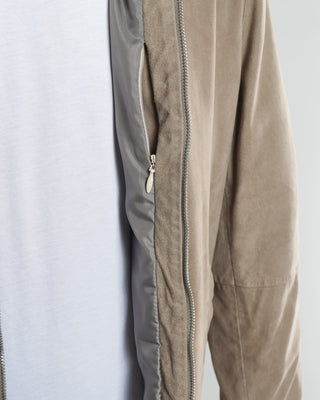 Jack Victor Water Repellant Taupe Suede Leather Jacket 