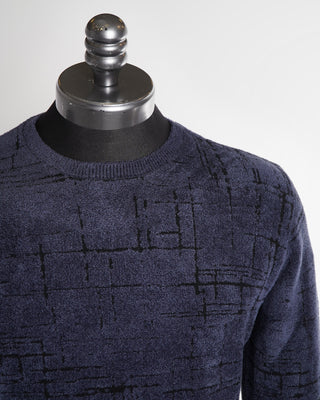 John Varvatos 'Cadman' Blue Crewneck Sweater
