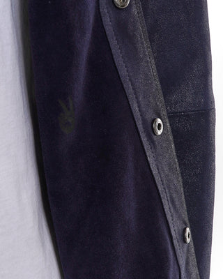 John Varvatos Blue Leather Shirt Jacket Lining