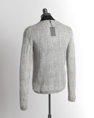 John Varvatos LS Henley Light Grey Sweater