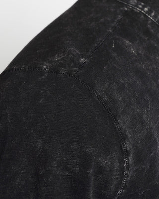 John Varvatos Short Sleeve Black Chroma Wash Henley T-Shirt