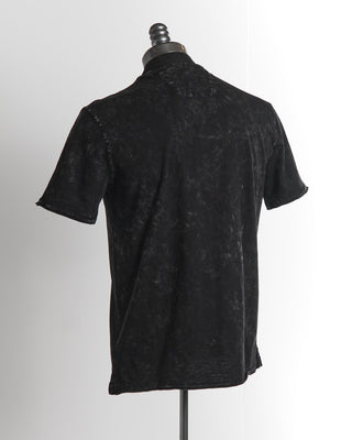 John Varvatos Black Chroma Wash Henley T-Shirt