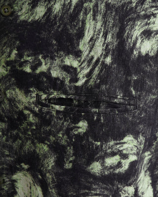 John Varvatos Mint Abstract Print Linen Shirt