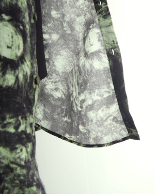John Varvatos Mint Abstract Print Linen Shirt