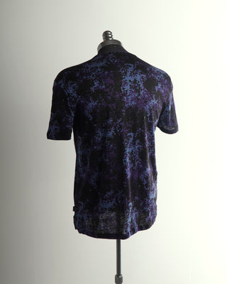 Anderson Camo Print Linen T-Shirt / Navy