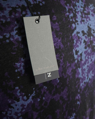 Anderson Camo Print Linen T-Shirt / Navy