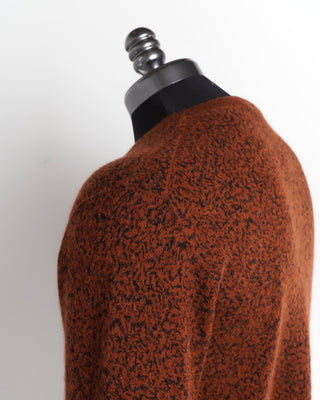 John Varvatos Copper Mohair Crew Neck Leopard Print Sweater