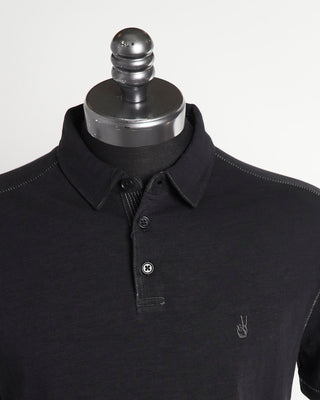 John Varvatos Black Peace Sign Polo