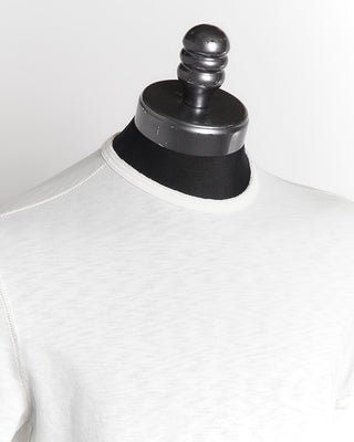 John Varvatos White Raw Cut Crew T-Shirt