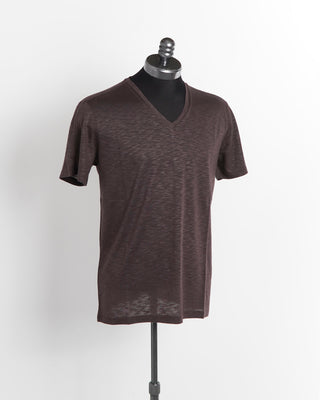 John Varvatos Plum V-Neck T-Shirt W Slub Yarn7