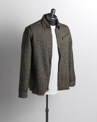 John Varvatos 'Robbins' Donegal Zipper Closure Overshirt